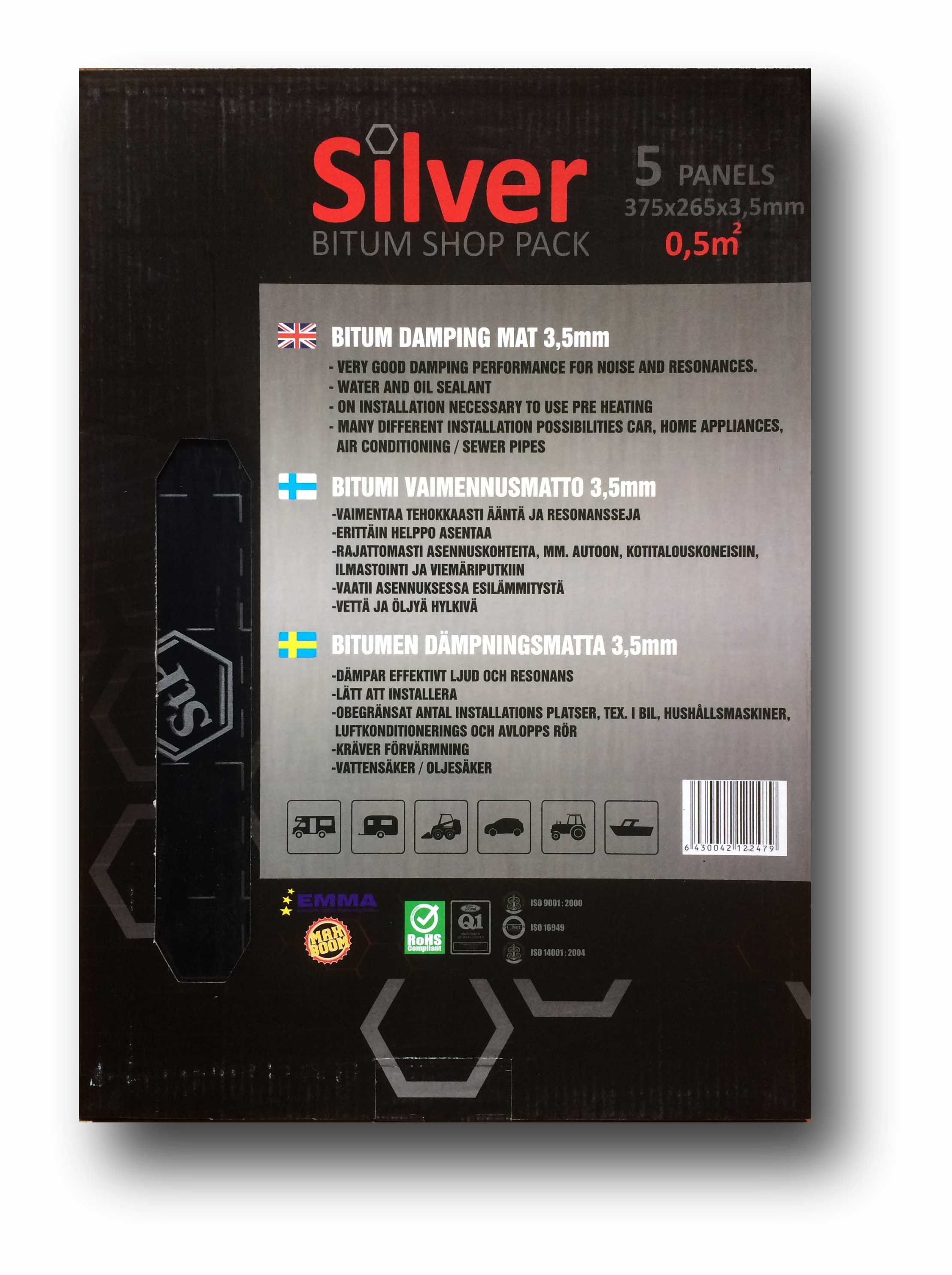STP Bitum self-adhesive vibration damping mat, best for restorations (3.5mm., 0.1 m²).