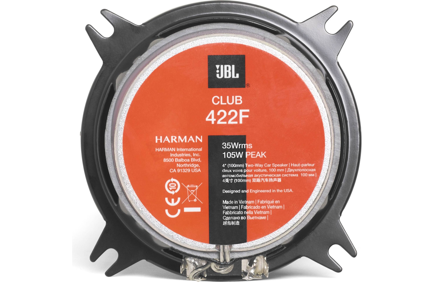 JBL Club 422F coaxial speakers (100 mm).