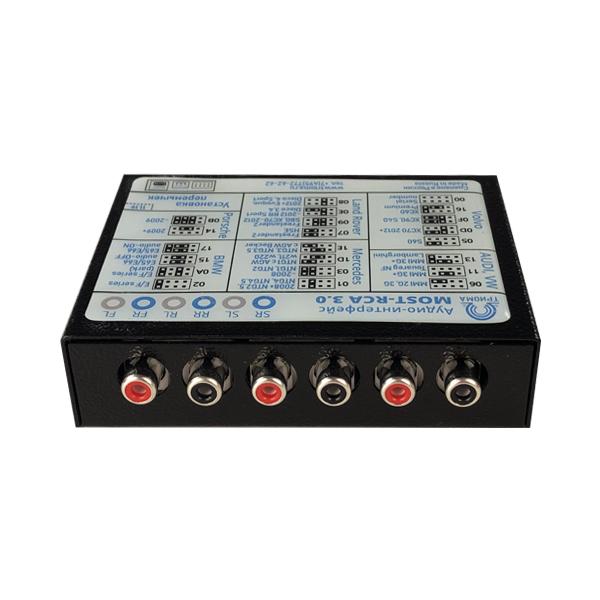 Trioma adapter LINE OUT (Most-25) for Mercedes Benz (->2014). MOST-RCA 3.0