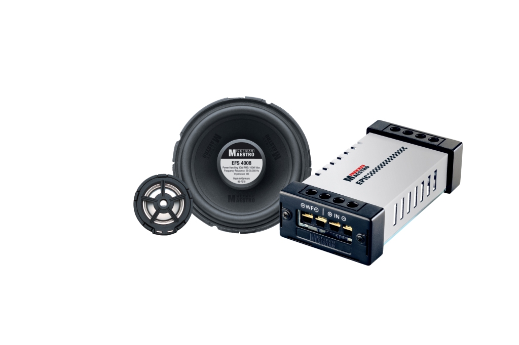 German Maestro EFS 4008 component speakers (100 mm).