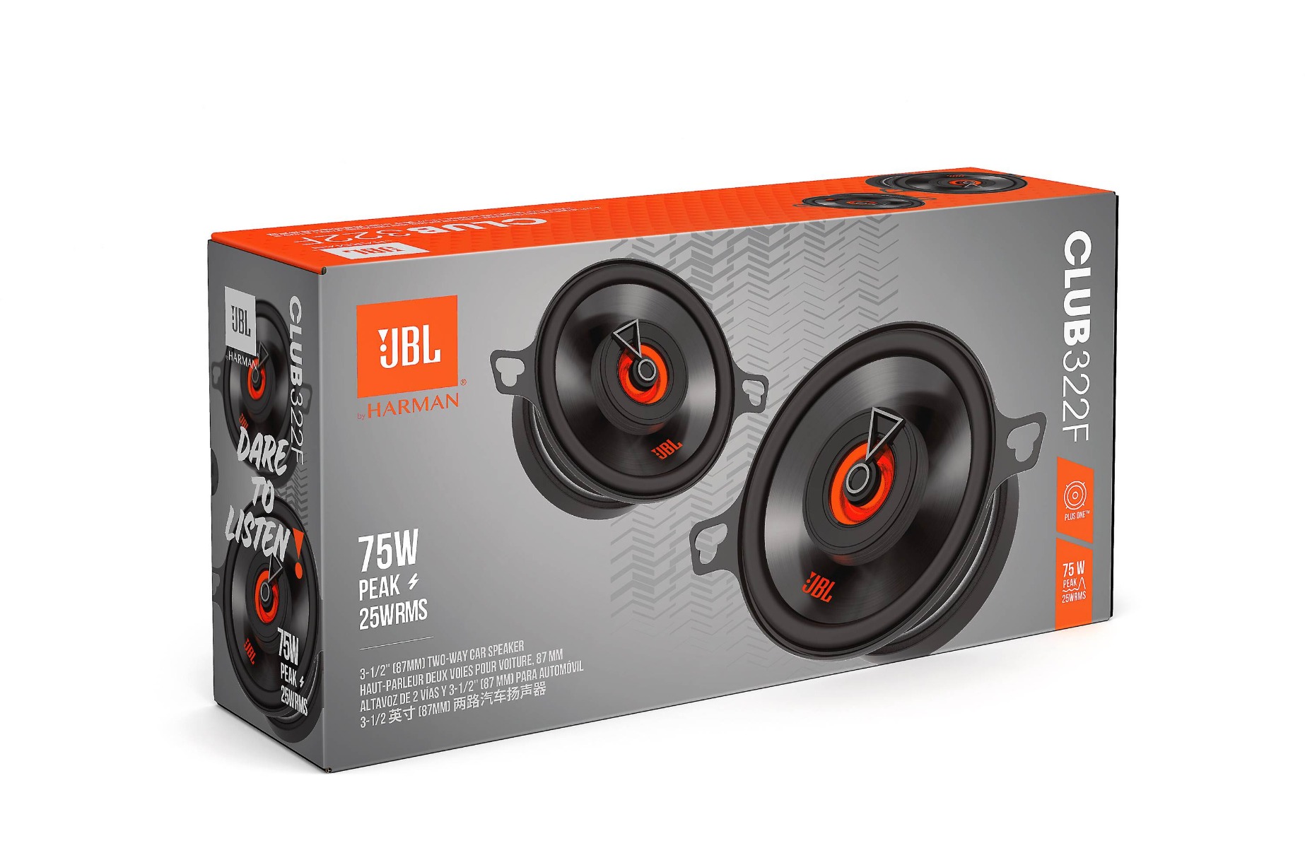 JBL Club 322F coaxial speakers (87 mm).