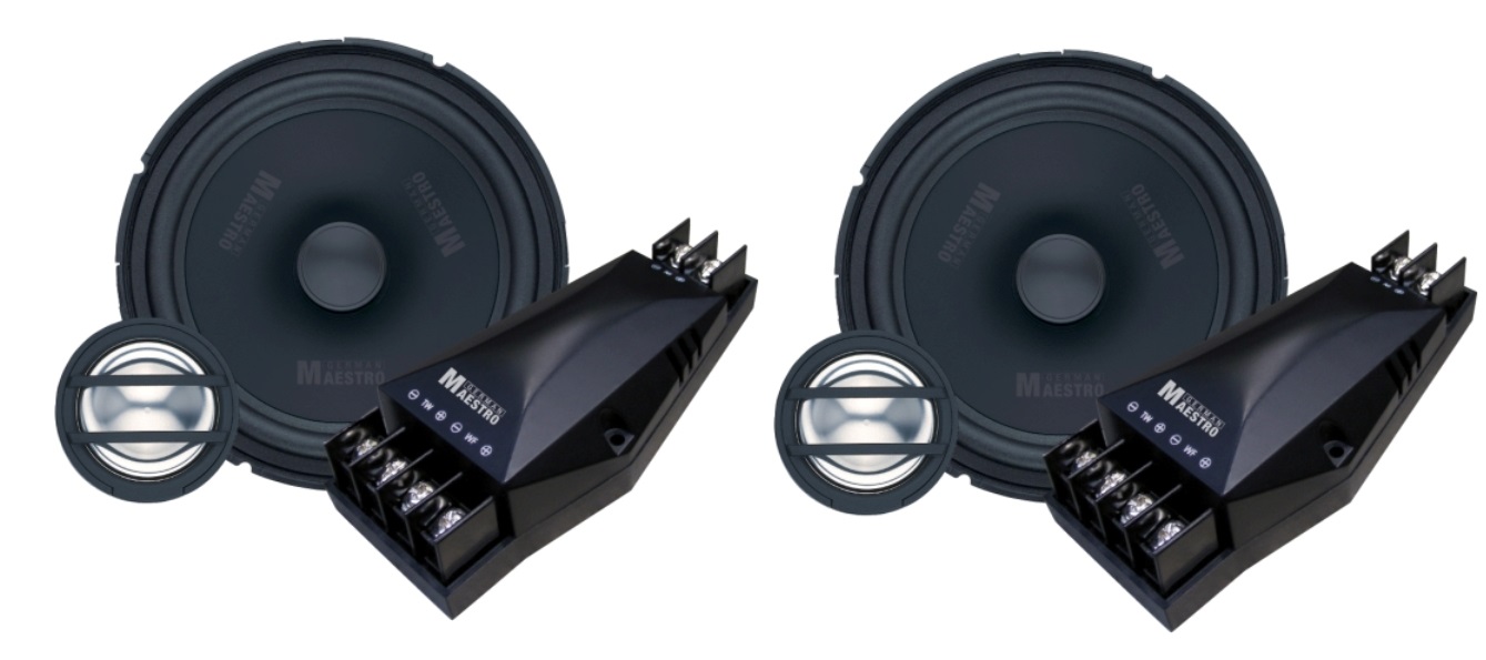 German Maestro CS 5008 IV 2Ω component speakers (130 mm).