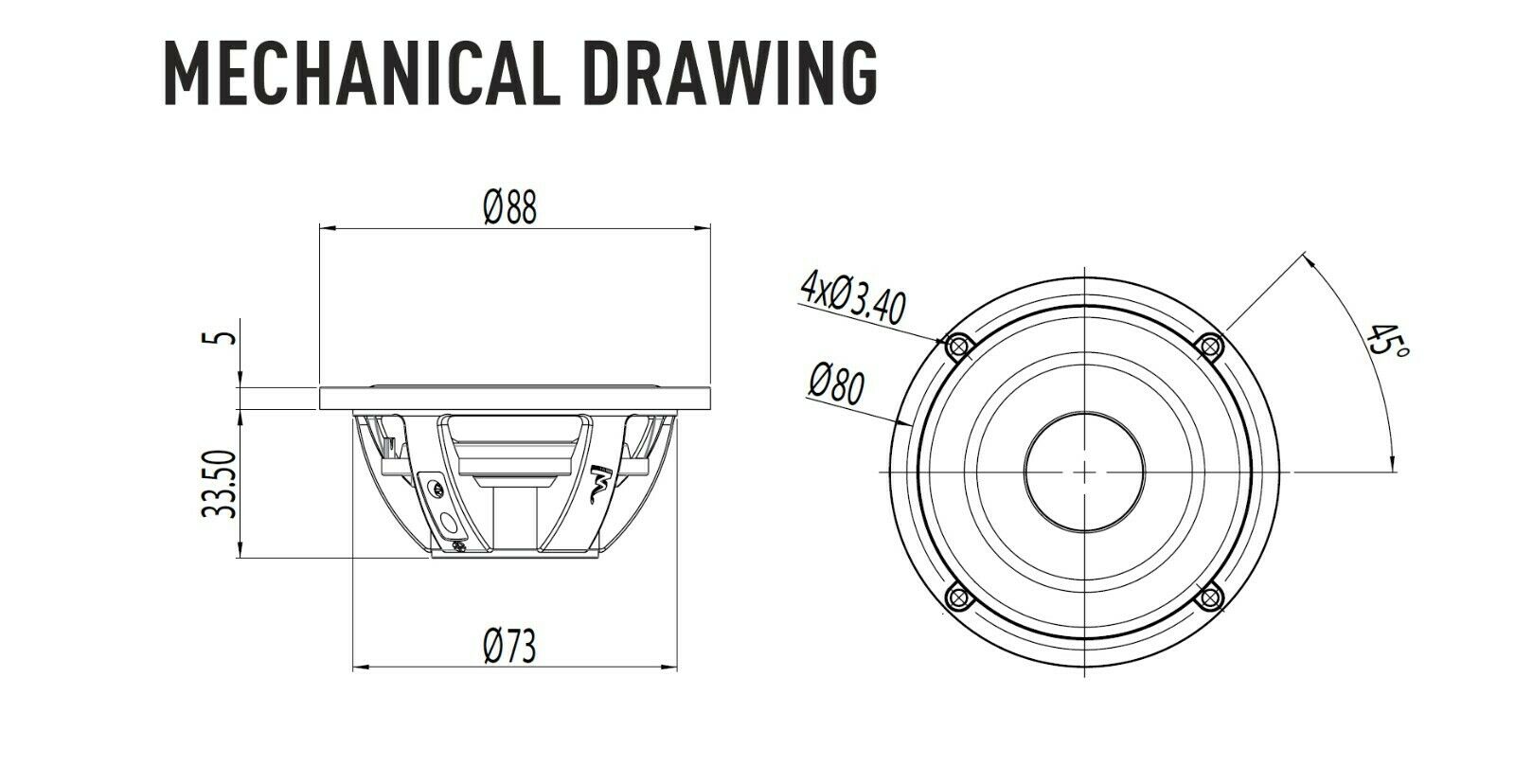 Focal PS 165F3 midrange speaker (80 mm). HPVE1048