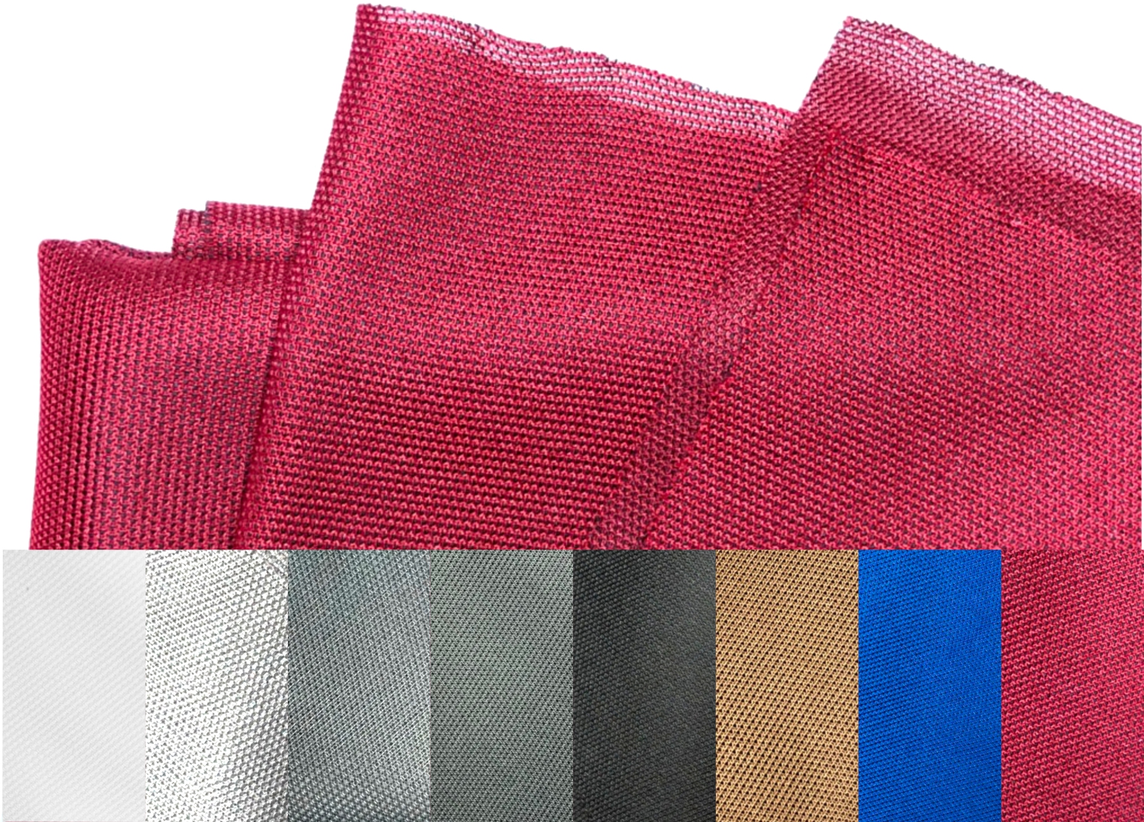 Acoustically transparent cloth. MOQ 1009. Red.