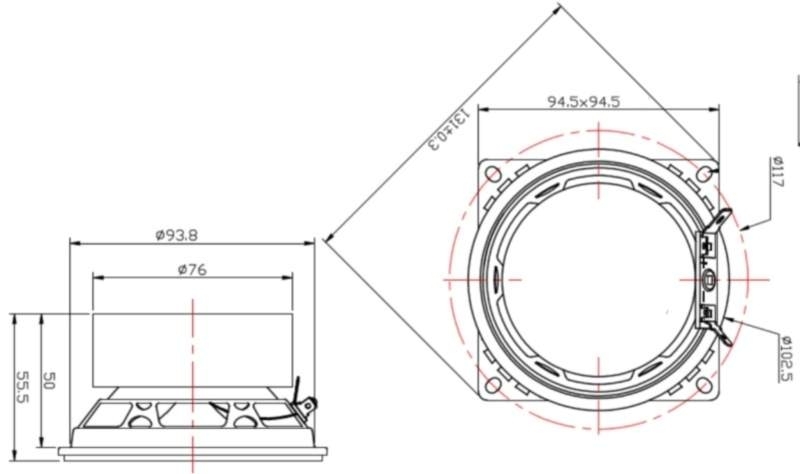 Gladen GA-100M-3 G2 mid-bass speaker (100 mm).