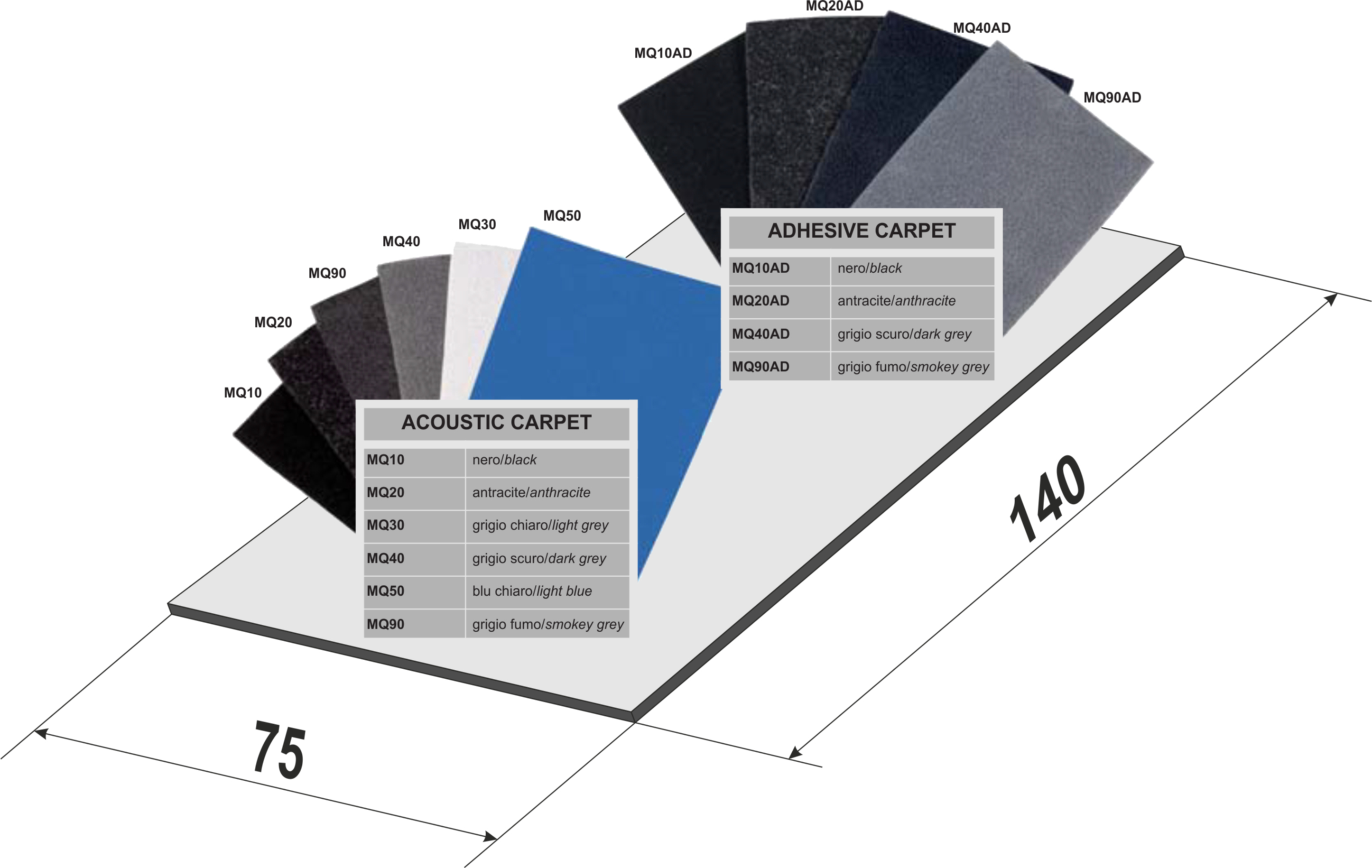 Carpet Audiocomp MQ20. Antracite.