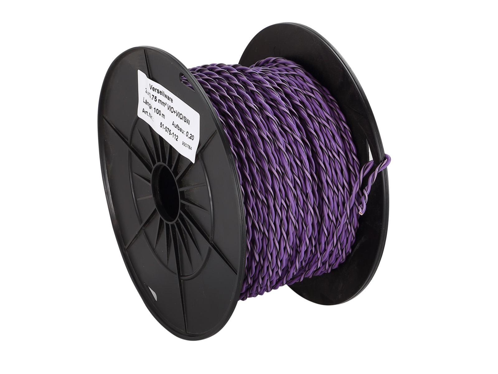 ACV (OFC) high-performance cables twisted for speakers (0.75 mm²).