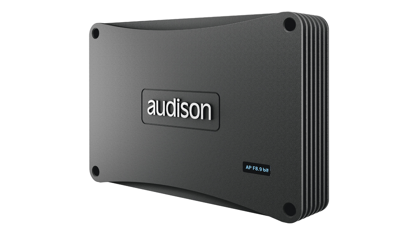 Audison AP F8.9 bit (D class) power amplifier (8-channel) with DSP.