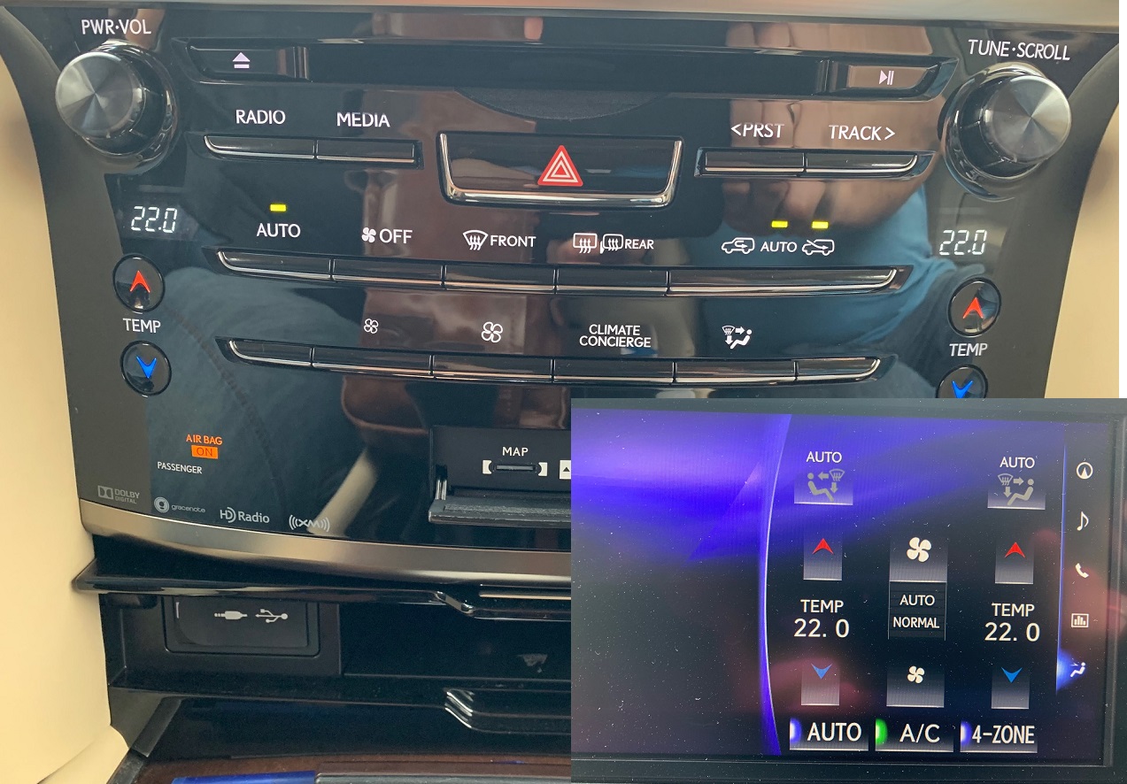 Lexus, Toyota (2014->) climate control F to C (C to F)* conversion (CAN bus filter). Multi