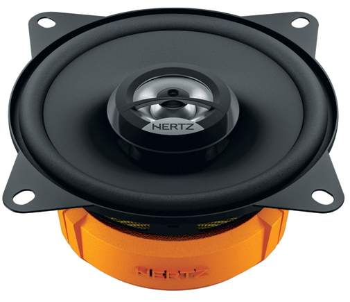 Hertz DCX 100.3 coaxial speakers (100 mm).