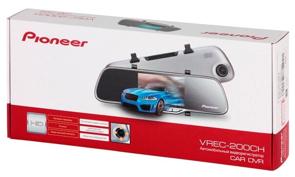 Pioneer VREC-200CH dash camera in rear view mirror (2 channel).