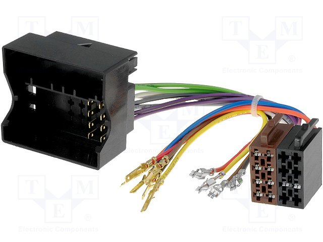 BMW, Citroen, Ford, Mercedes, VW adapter (Quadlock - ISO connector). AS-50B