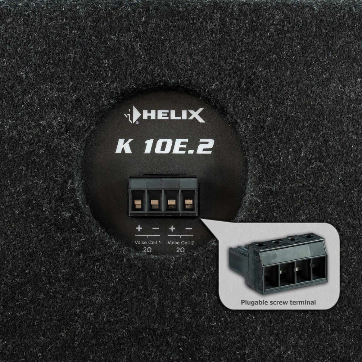 Helix K 10E.2 boxed subwoofer (250 mm).