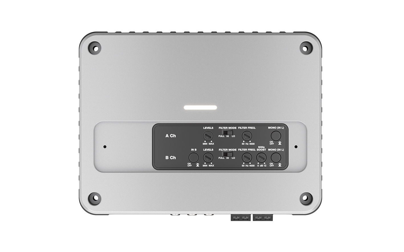 Hertz Venezia V4C (D class) marine power amplifier (4-channel).