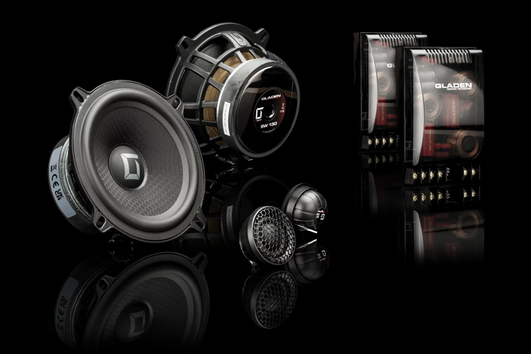 Gladen Sigma 130.2 component speakers (130 mm).