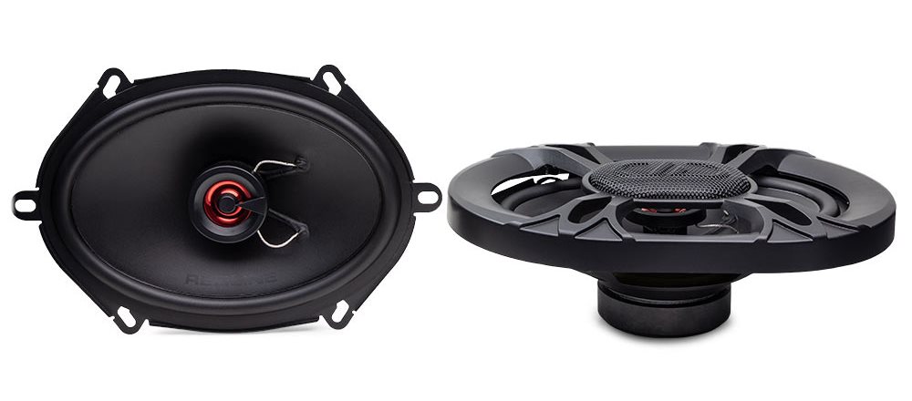 DD Audio RL-X5x7 coaxial speakers (130x180 mm).