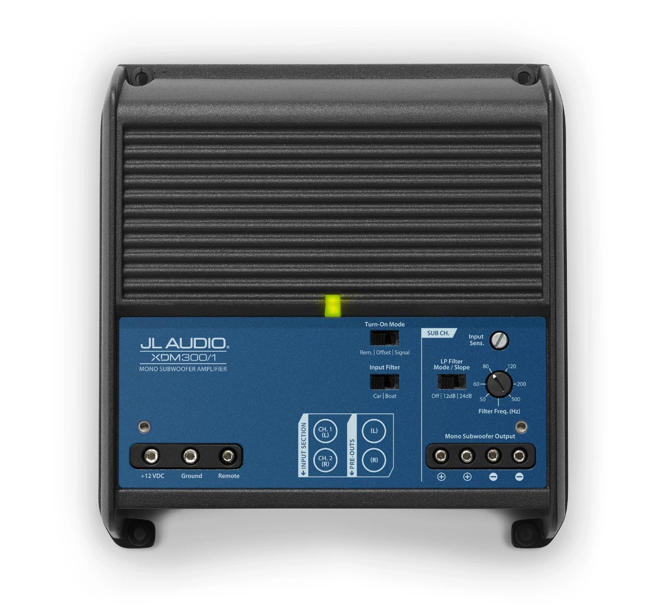 JL Audio XDM300/1 (D class) marine power amplifier (mono).