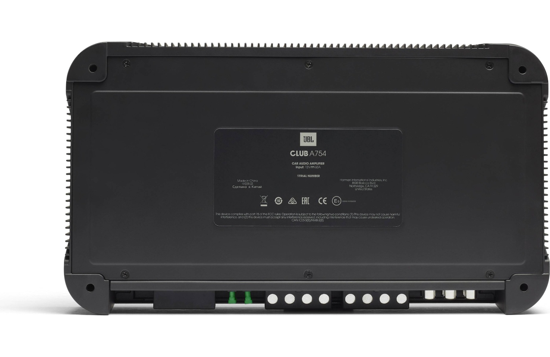 JBL A754 (D class) power amplifier (4-channel).