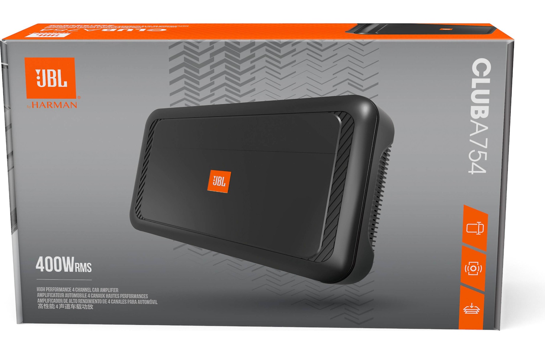 JBL A754 (D class) power amplifier (4-channel).