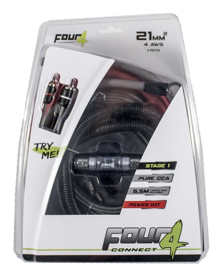 Four Connect (Stage 1) amplifier install POWERKIT (21 mm²). PKIT20