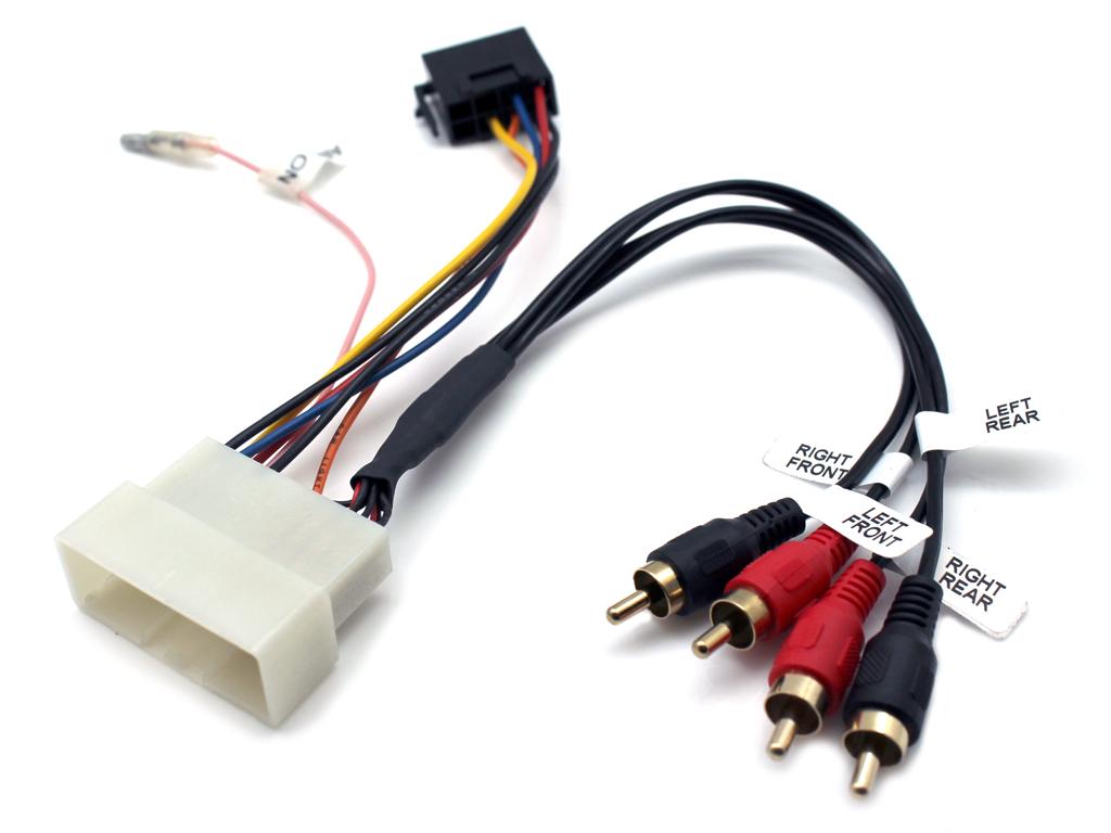 Hyundai i40, i45, Santa-Fe... (2006->) adapter ISO for amplified systems.