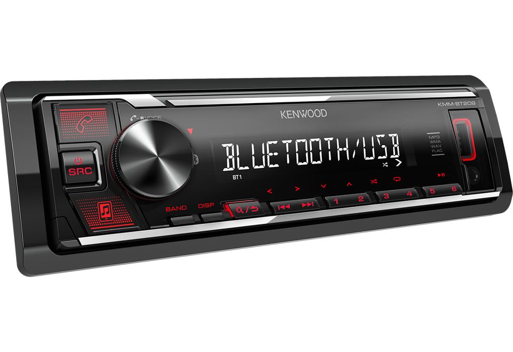 Kenwood KMM-BT209 receiver with USB, Bluetooth.