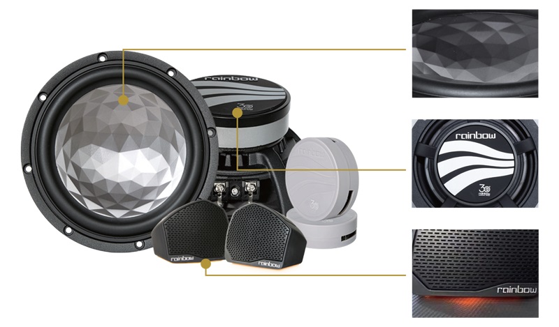 Rainbow AE-30TH component speakers (165 mm).