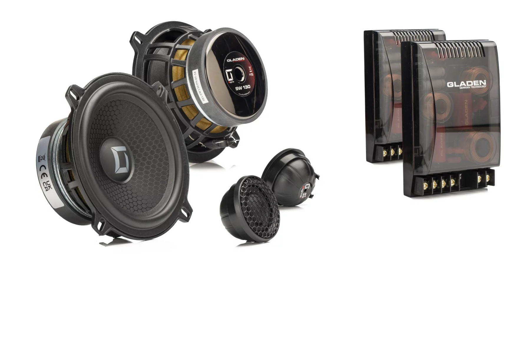 Gladen Sigma 130.2 component speakers (130 mm).