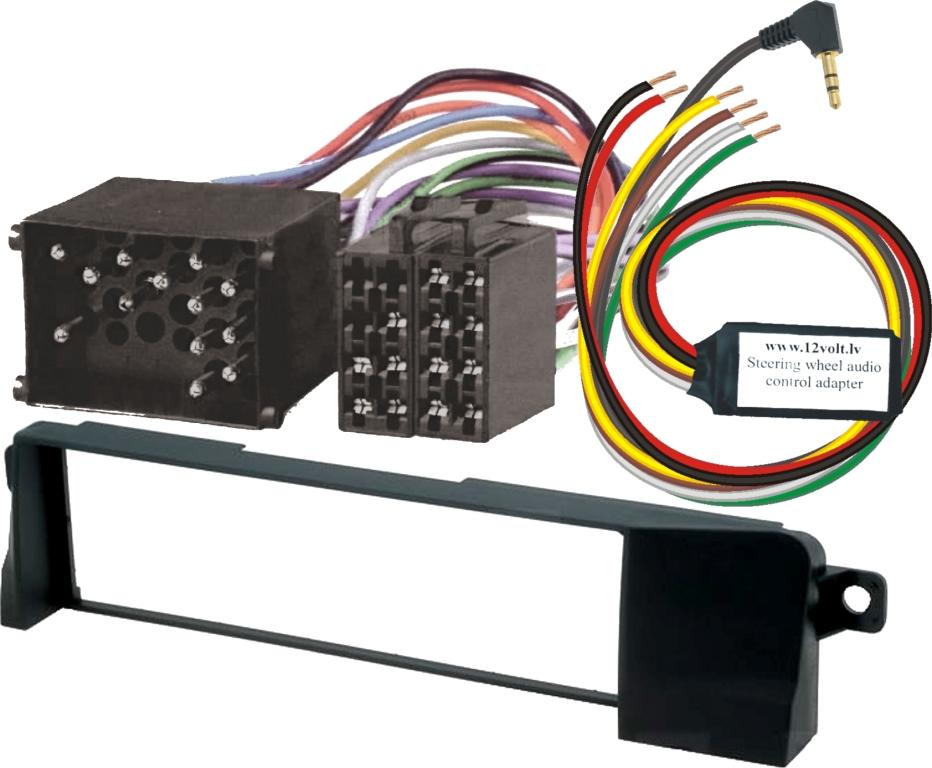 Aftermarket radio (1DIN) installation kit for BMW 3 series (->2007).