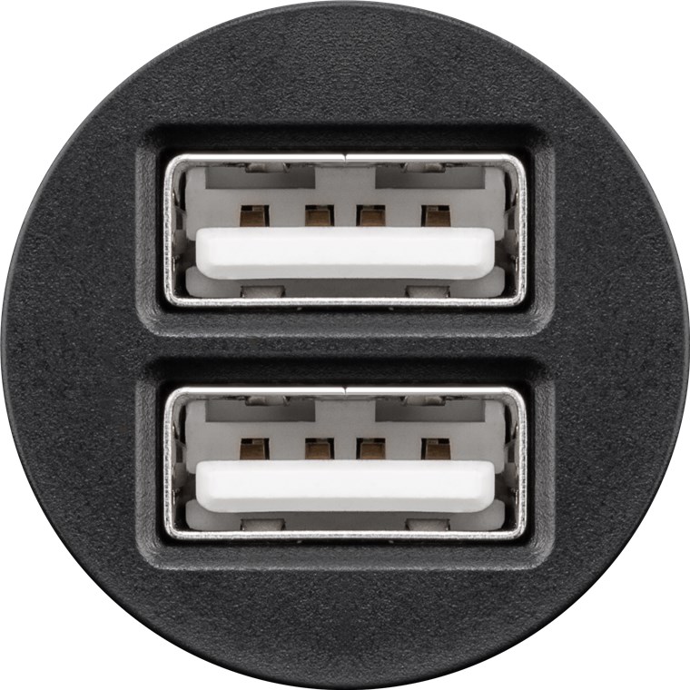 USB car charger, dual (2.4 A).
