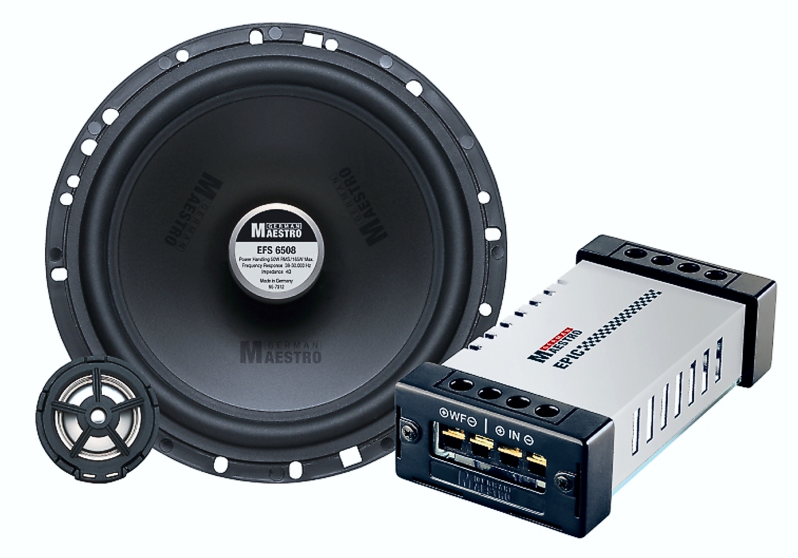 German Maestro EFS 6508 component speakers (165 mm).