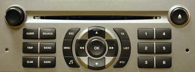 Trioma adapter USB, AUX (replaces CD changer) for Peugeot. CAN-Flip