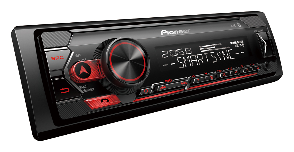 Pioneer MVH-S320BT receiver with USB, Bluetooth.