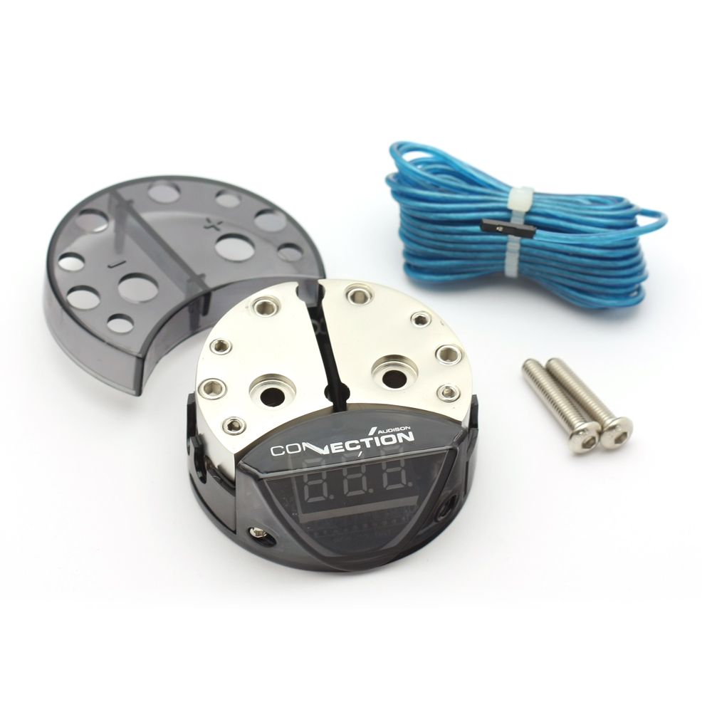 Connection BCA 32 DGT.1 capacitor distribution with digital voltmeter.