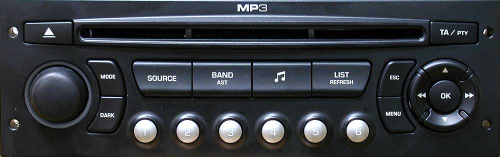 Trioma adapter USB, AUX (replaces CD changer) for Peugeot. CAN-Flip