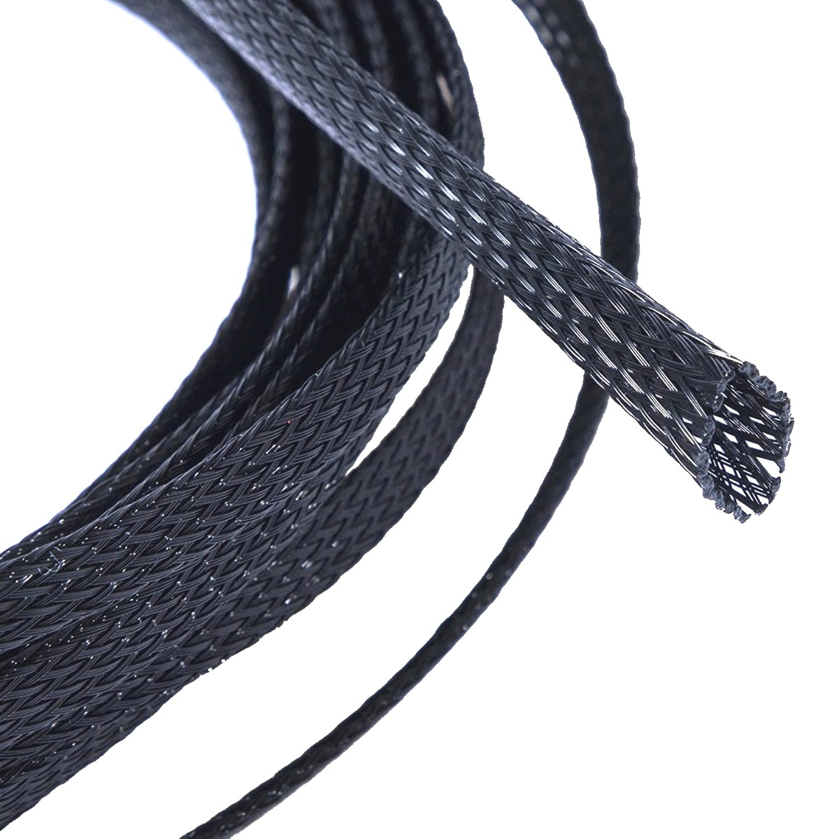 Expandable braided cable sleeving (Black, 5.5...11 mm, 6 BK). 