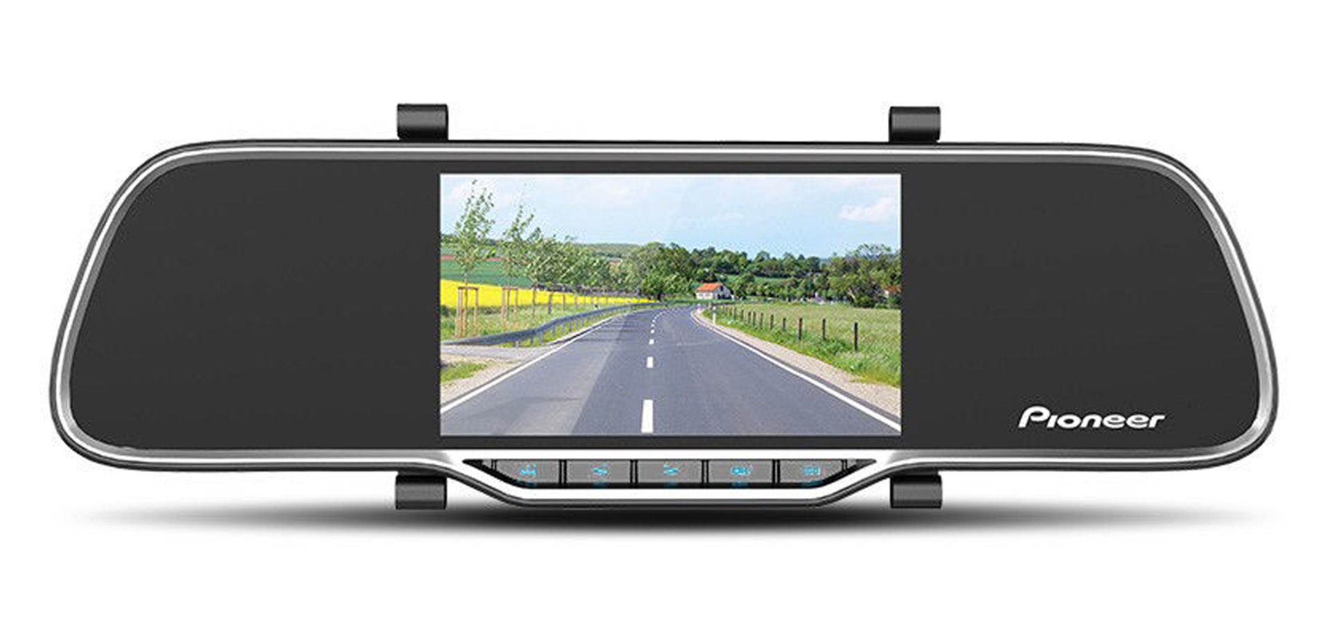 Pioneer VREC-200CH dash camera in rear view mirror (2 channel).