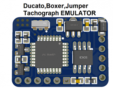 Tachograph emulator for Fiat Ducato (2007->), Peugeot, Citroen. TACHOEMU
