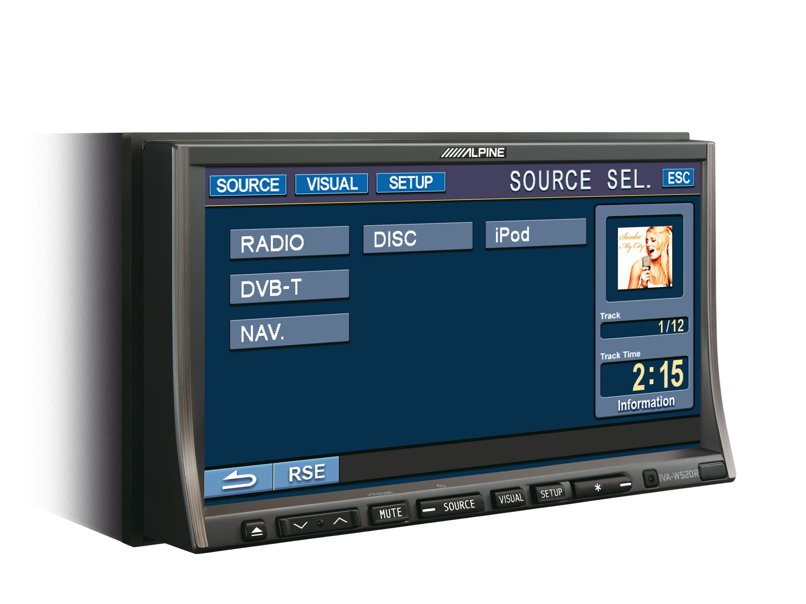 Alpine IVA-W520R multimedia AV receiver (7.0", Discontinued, EX-DEMO). 