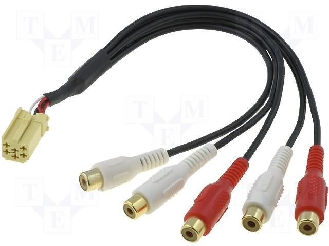 Audi, Seat, VW... (mini ISO - RCA) adapter LINE OUT. ISO-3-W