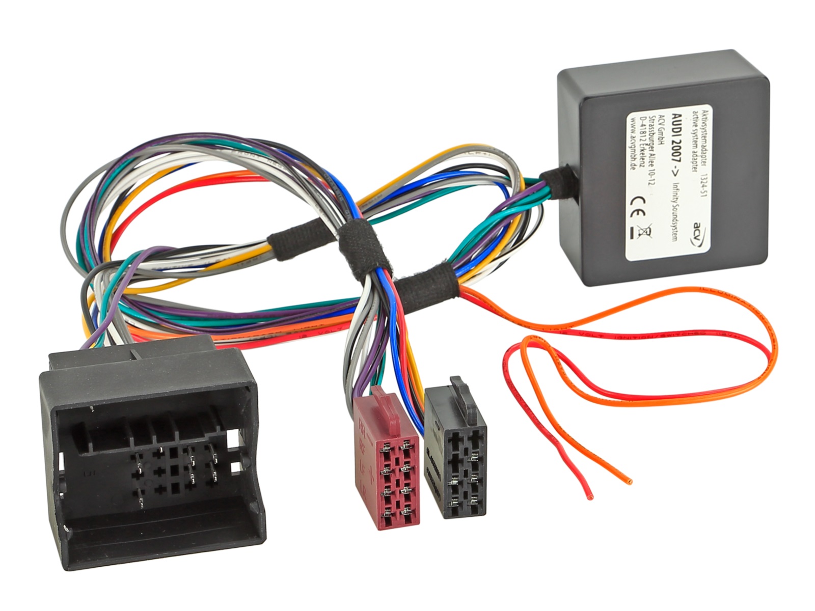 Audi, Seat... adapter Quadlock-ISO (for active audio systems, 2 channel). 1324-51