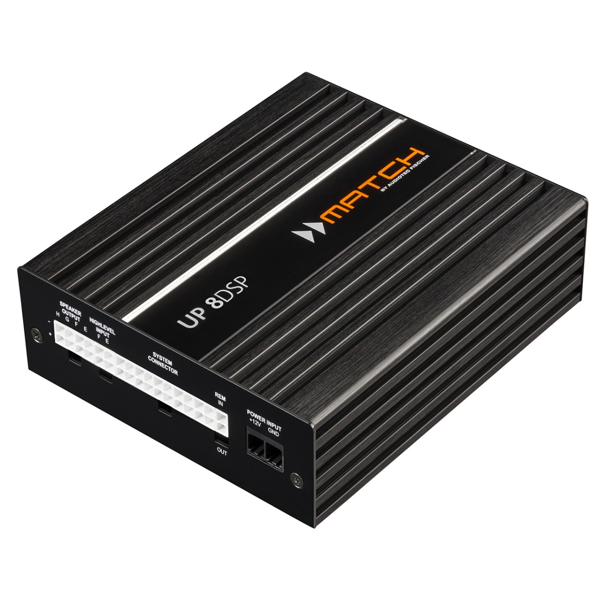 Match UP 8DSP (GD class) power amplifier (8-channel) with DSP.