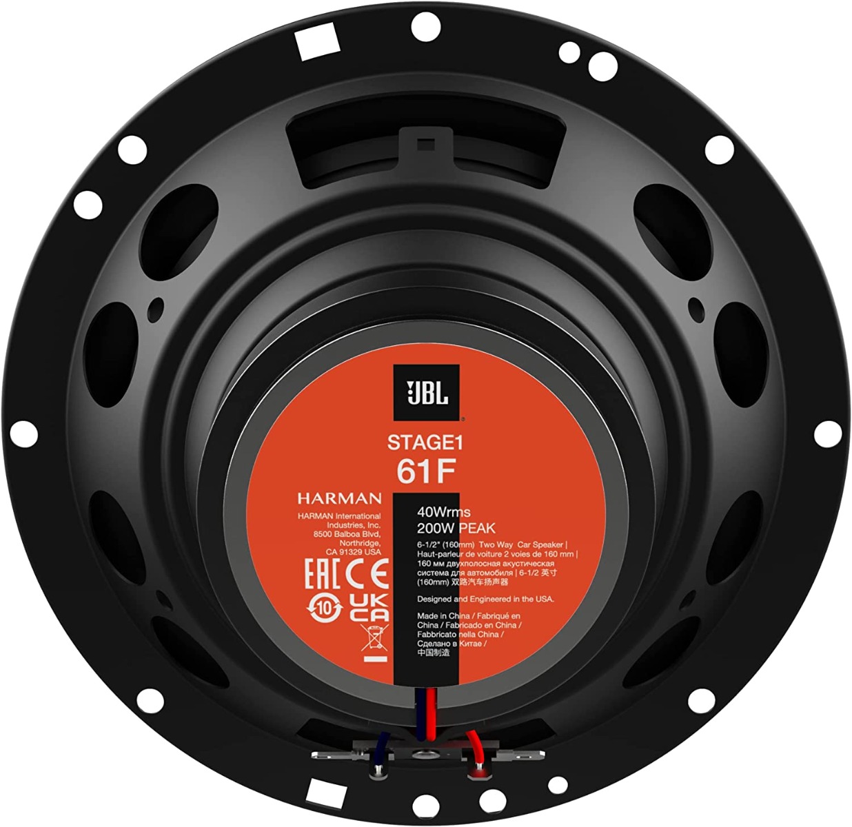 JBL Stage1 61F coaxial speakers (165 mm).