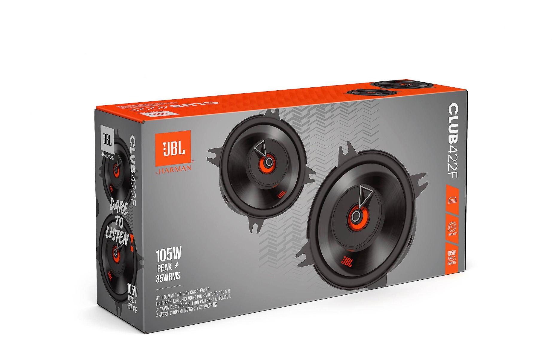 JBL Club 422F coaxial speakers (100 mm).