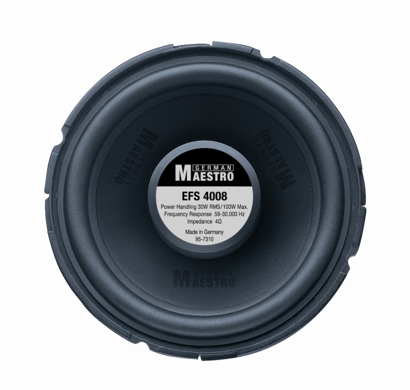 German Maestro EFS 4008 component speakers (100 mm).