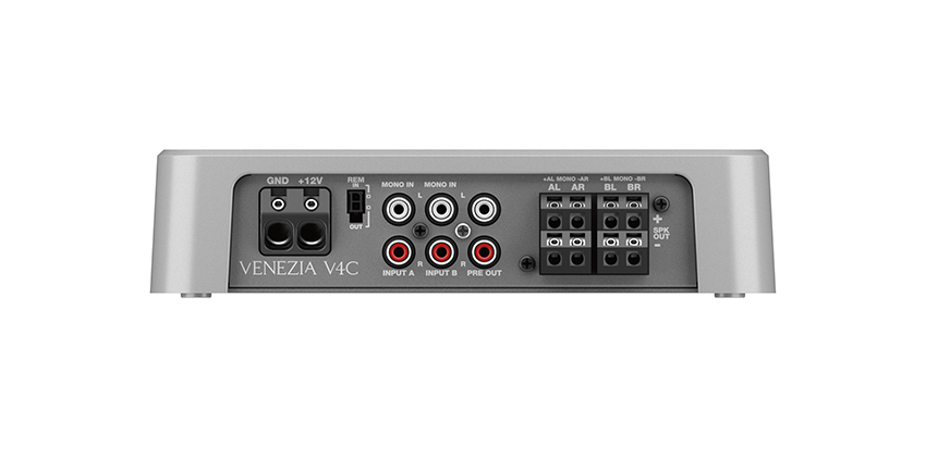 Hertz Venezia V4C (D class) marine power amplifier (4-channel).